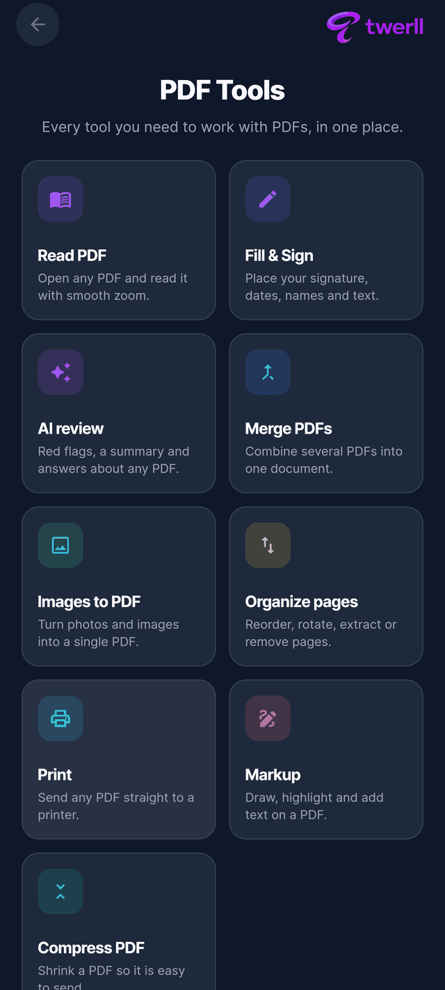 Twerll's PDF tools